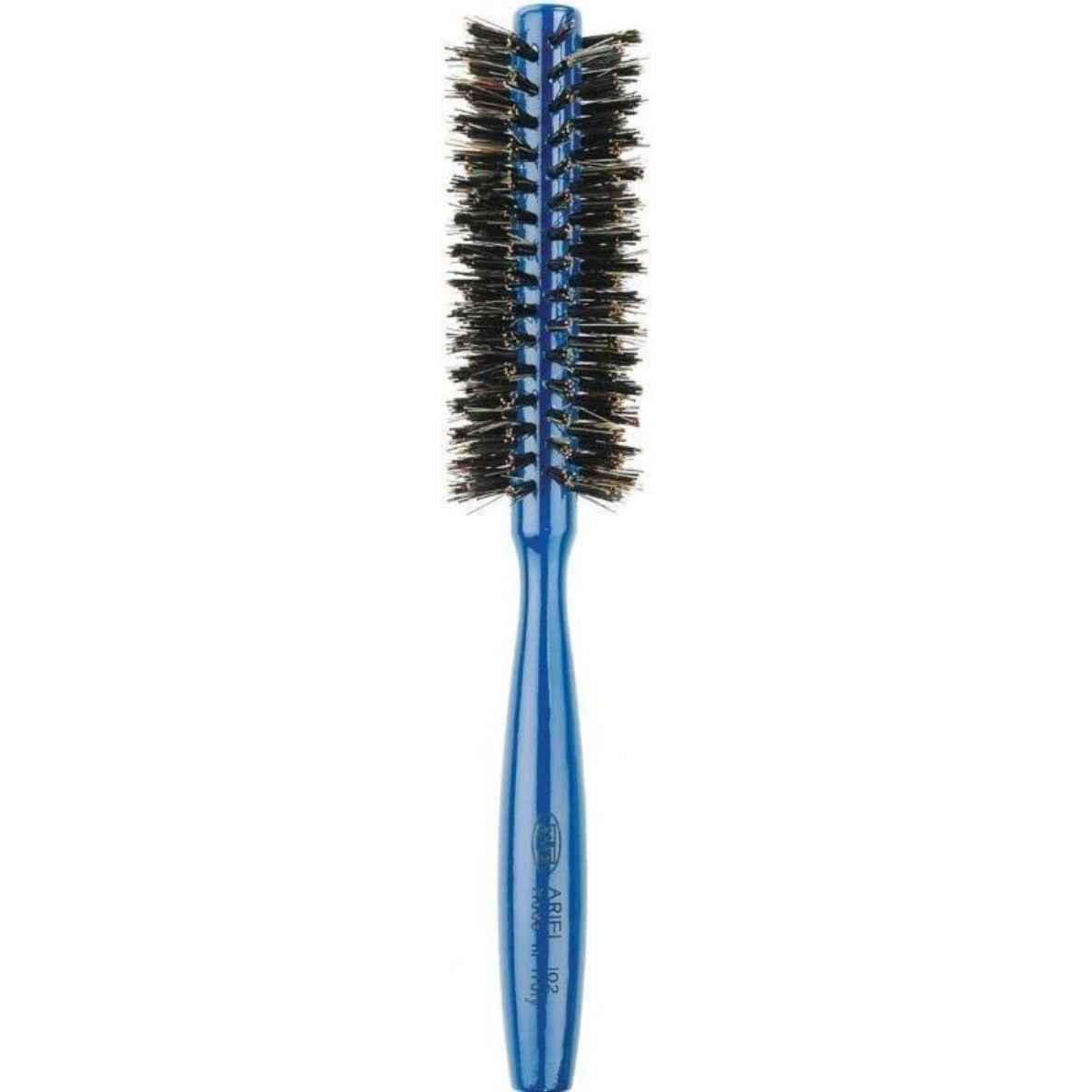 Ariel Blue Italian 3ME Round Boar Bristle Hair Brush