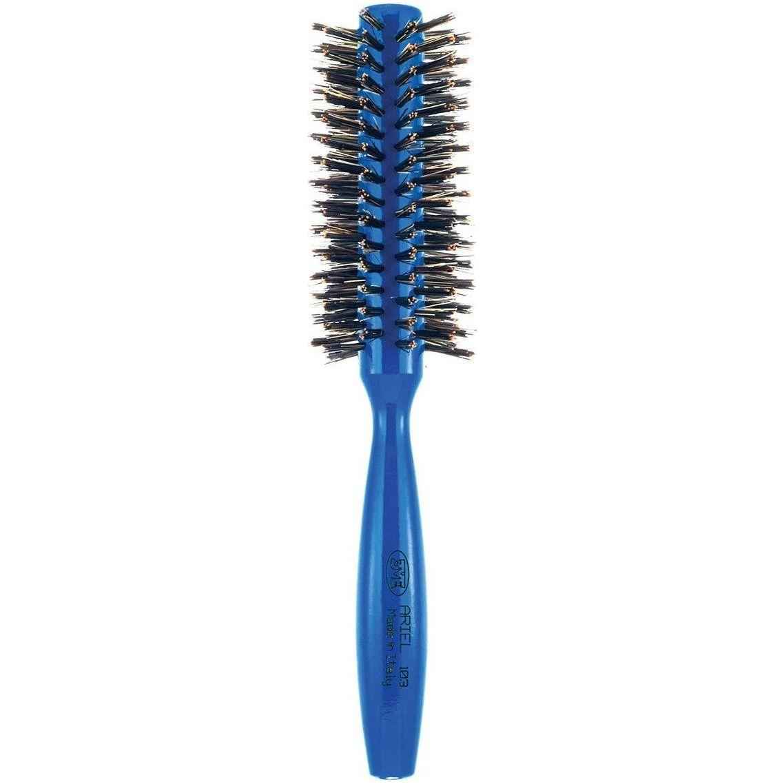 Ariel Blue Italian 3ME Round Boar Bristle Hair Brush