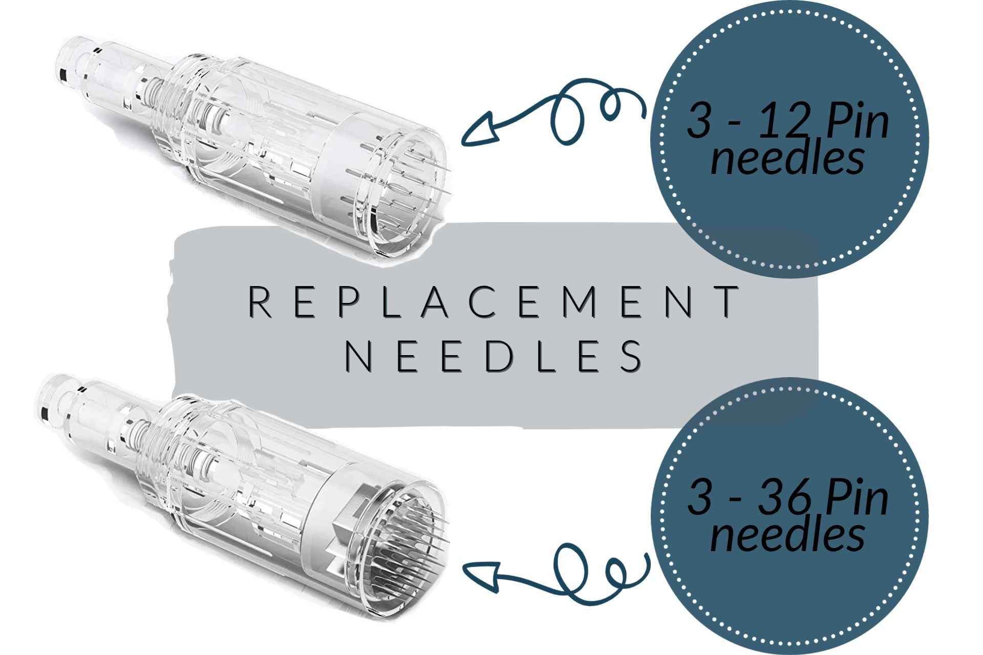 Microneedling Pen Wireless Electric Derma Wand with 6 Pieces Replacement Needle Cartridges for Microneedling Pen Adjustable Depth Microneedle Dermapen