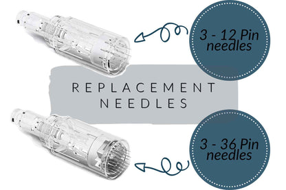 Microneedling Pen Wireless Electric Derma Wand with 6 Pieces Replacement Needle Cartridges for Microneedling Pen Adjustable Depth Microneedle Dermapen