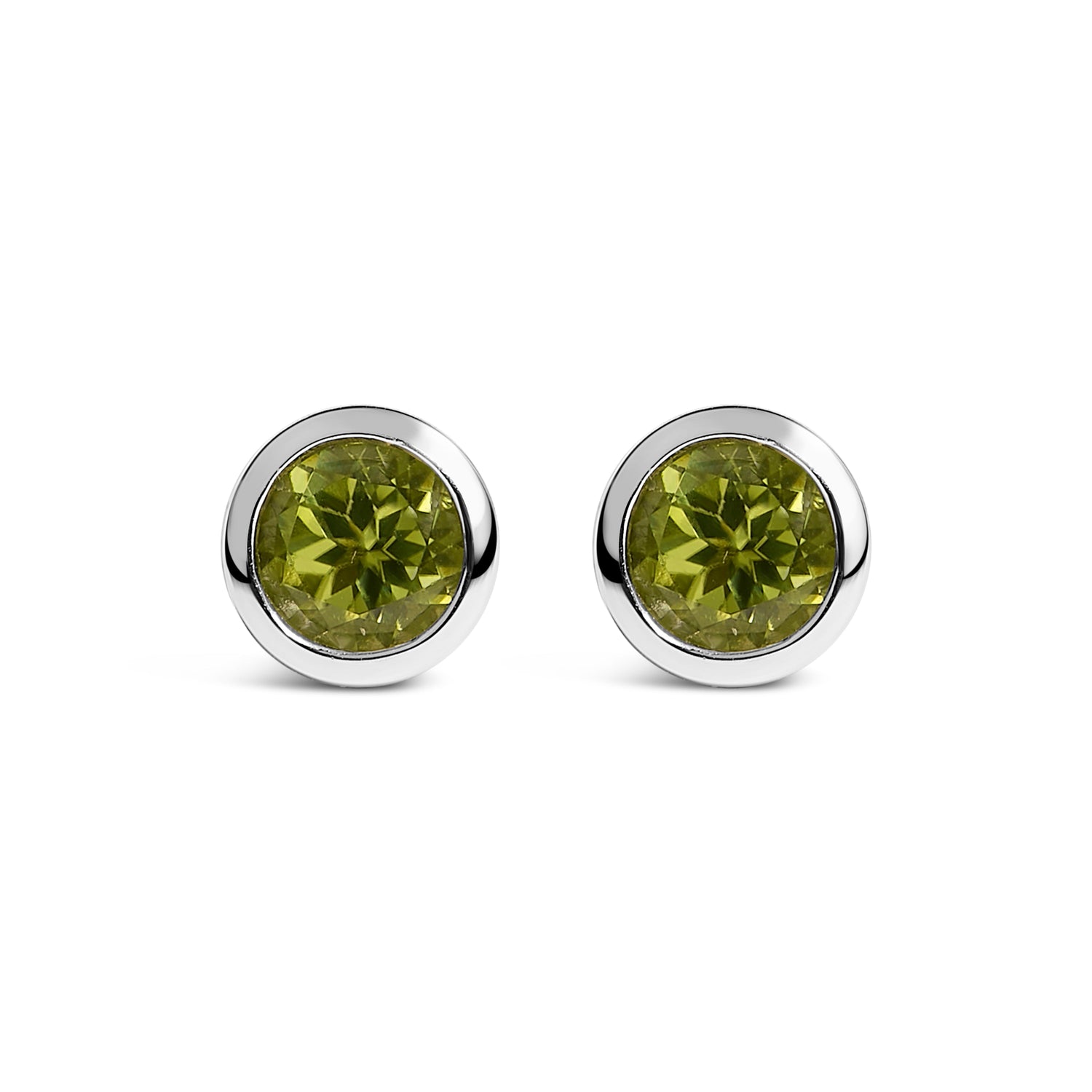.925 Sterling Silver 6MM Bezel Set Created Purple Amethyst Solitaire Stud Earrings by Bids.com