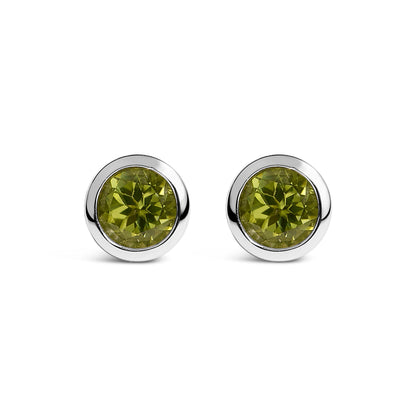 .925 Sterling Silver 6MM Bezel Set Created Purple Amethyst Solitaire Stud Earrings by Bids.com