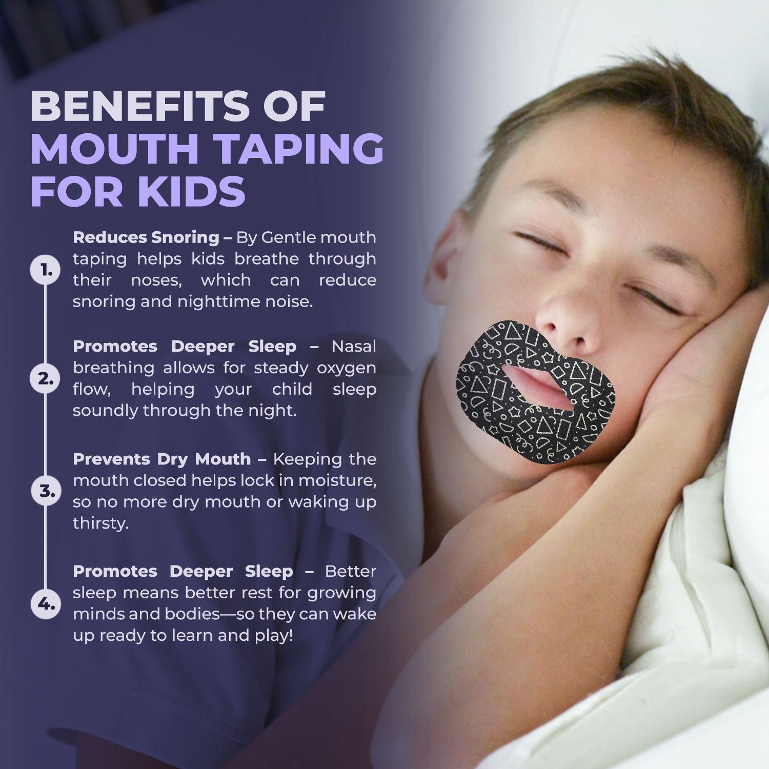 Muzzle® Mouth Tape For Youth (Medium Hold)