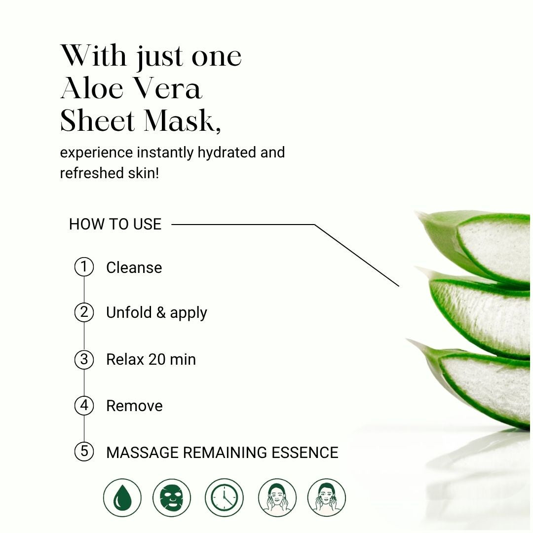 [ Masque Ology ] Aloe Vera Gel Mask(12 pack) | Hydrating &amp; Soothing Sheet Mask by Pi-Boo