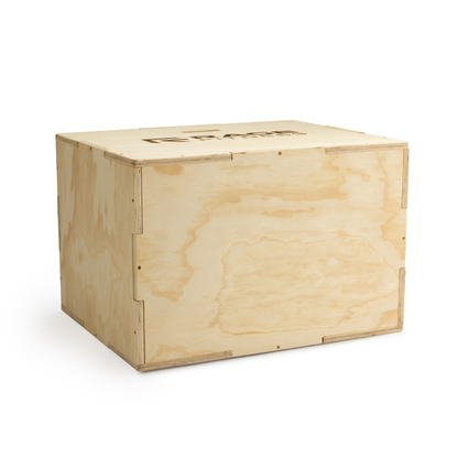 3-in-1 Wood Plyo Cube – Adjustable 20/24/30" Plyometric Box for Jumps, Step-Ups, and Strength Training – Heavy-Duty Poplar &amp; Eucalyptus Construction – Flat Pack with Easy Assembly