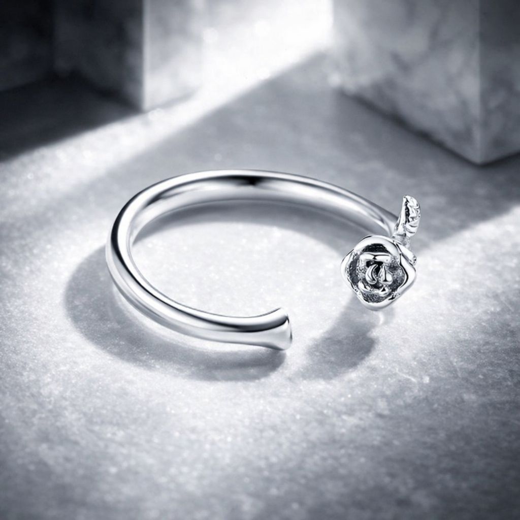 S925 Sterling Silver Plated Platinum Ring for Women by Bids.com