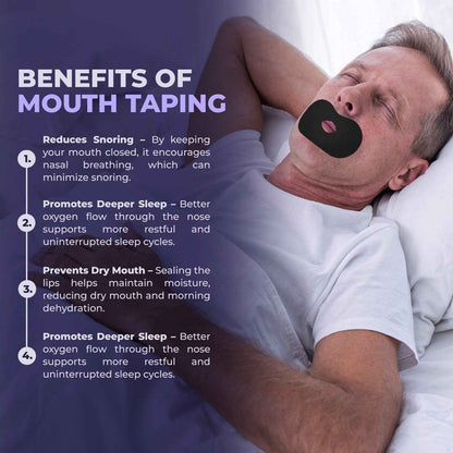 Muzzle® Mouth Tape for Adults (Medium Hold)