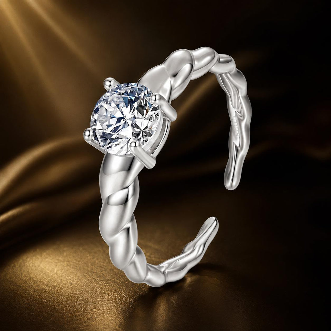 925 Sterling Silver Moissanite 0.65 Carat Ring for Women Size E  DestGlow