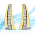 10K Yellow Gold Plated .925 Sterling Silver 1.00 Cttw Round Diamond Graduated Huggie Stud Earrings (I-J Color, I2-I3 Clarity) by Bids.com