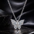 925 Sterling Silver Plated White Gold Moissanite Necklace 40+5cm for Women  DestGlow