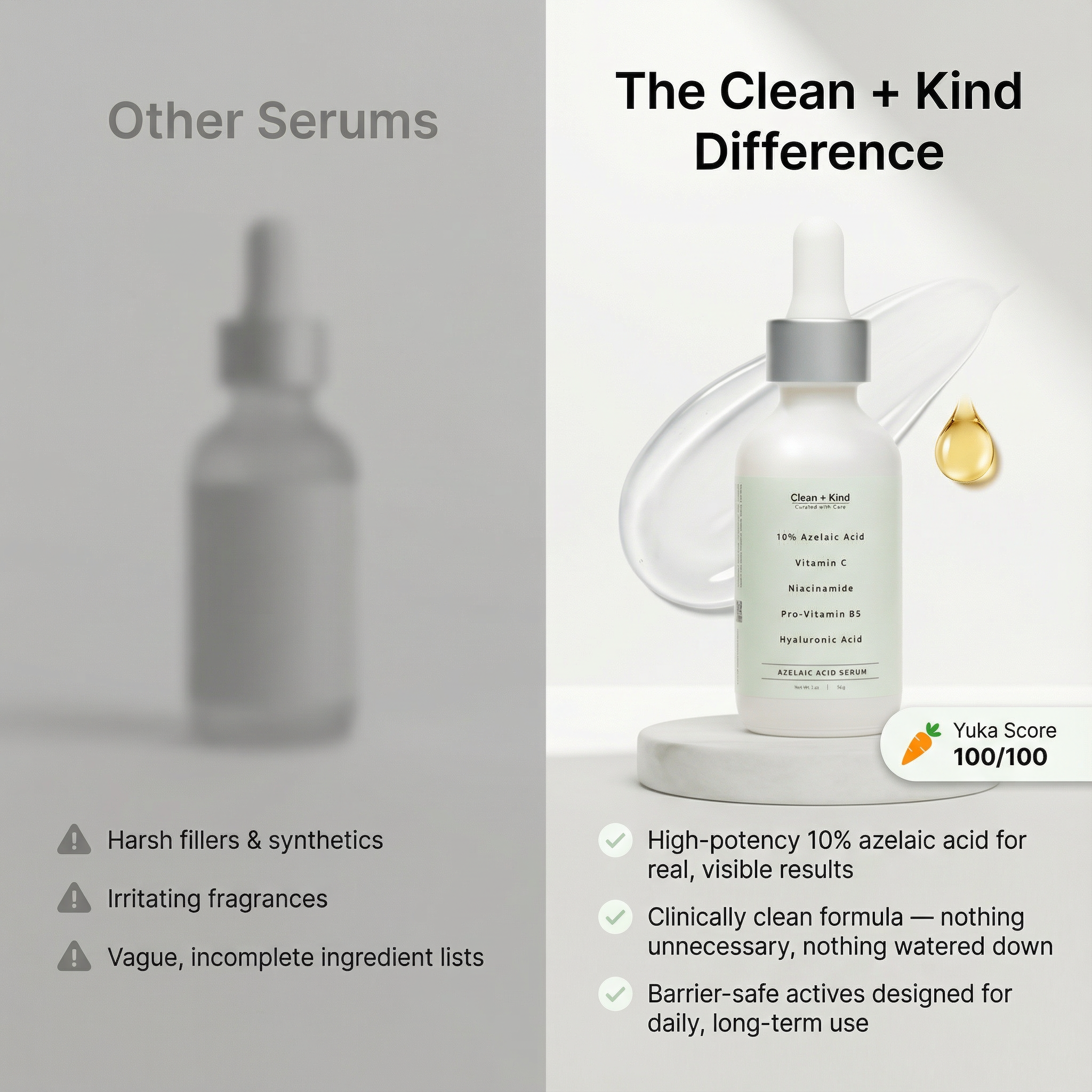Azelaic Face Serum by Clean + Kind