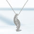 .925 Sterling Silver Diamond Accent Bypass Curve 18" Pendant Necklace (I-J Color, I3 Clarity) 