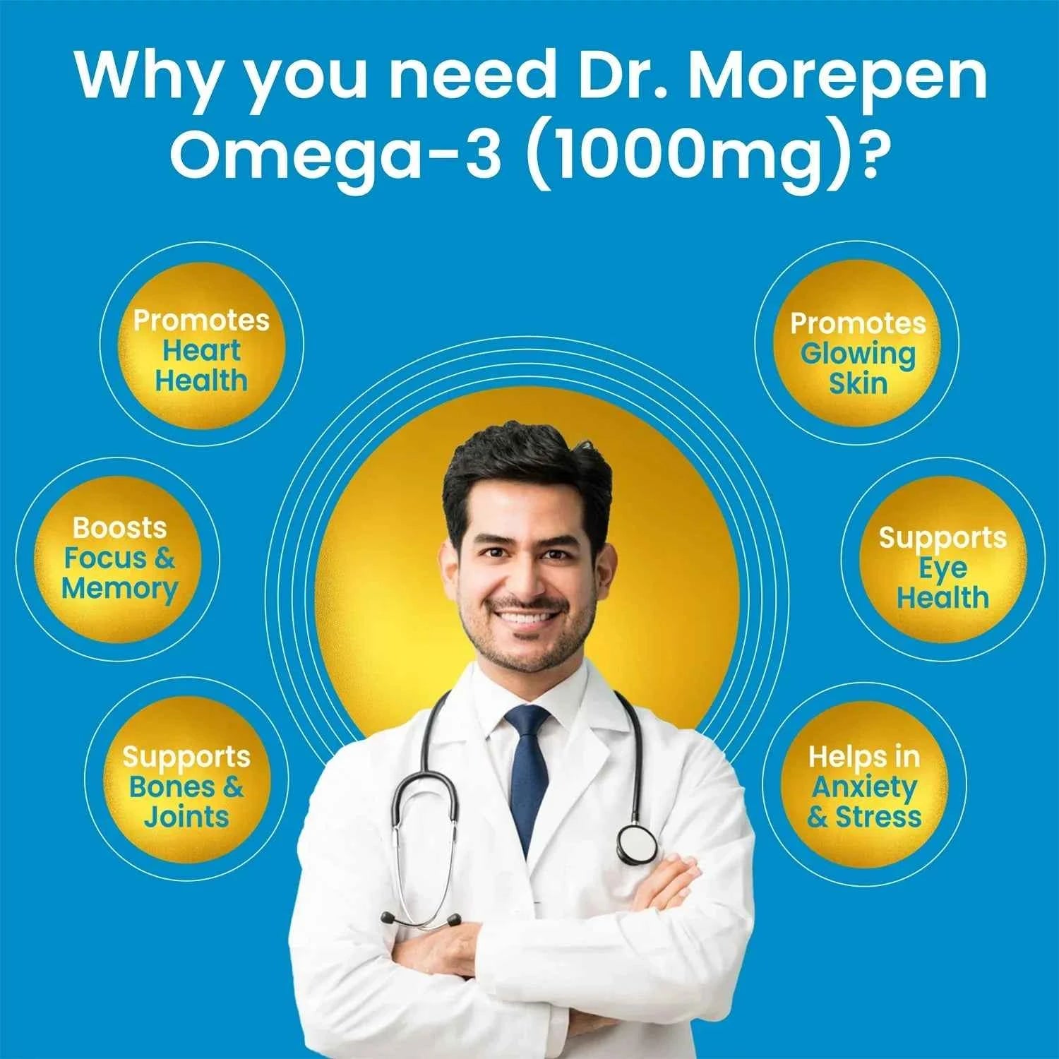 Dr Morpen Omega-3 Deep Sea Fish Oil 1000Mg + Weight Gainer