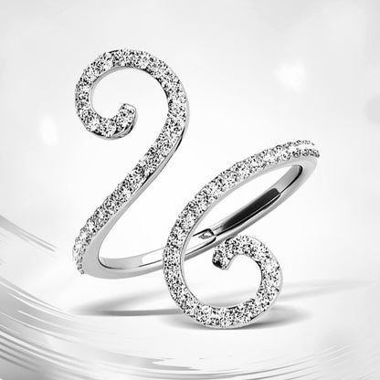 14k White Gold Diamond Open Flourish Style Ring (1/2 cttw) by Bids.com
