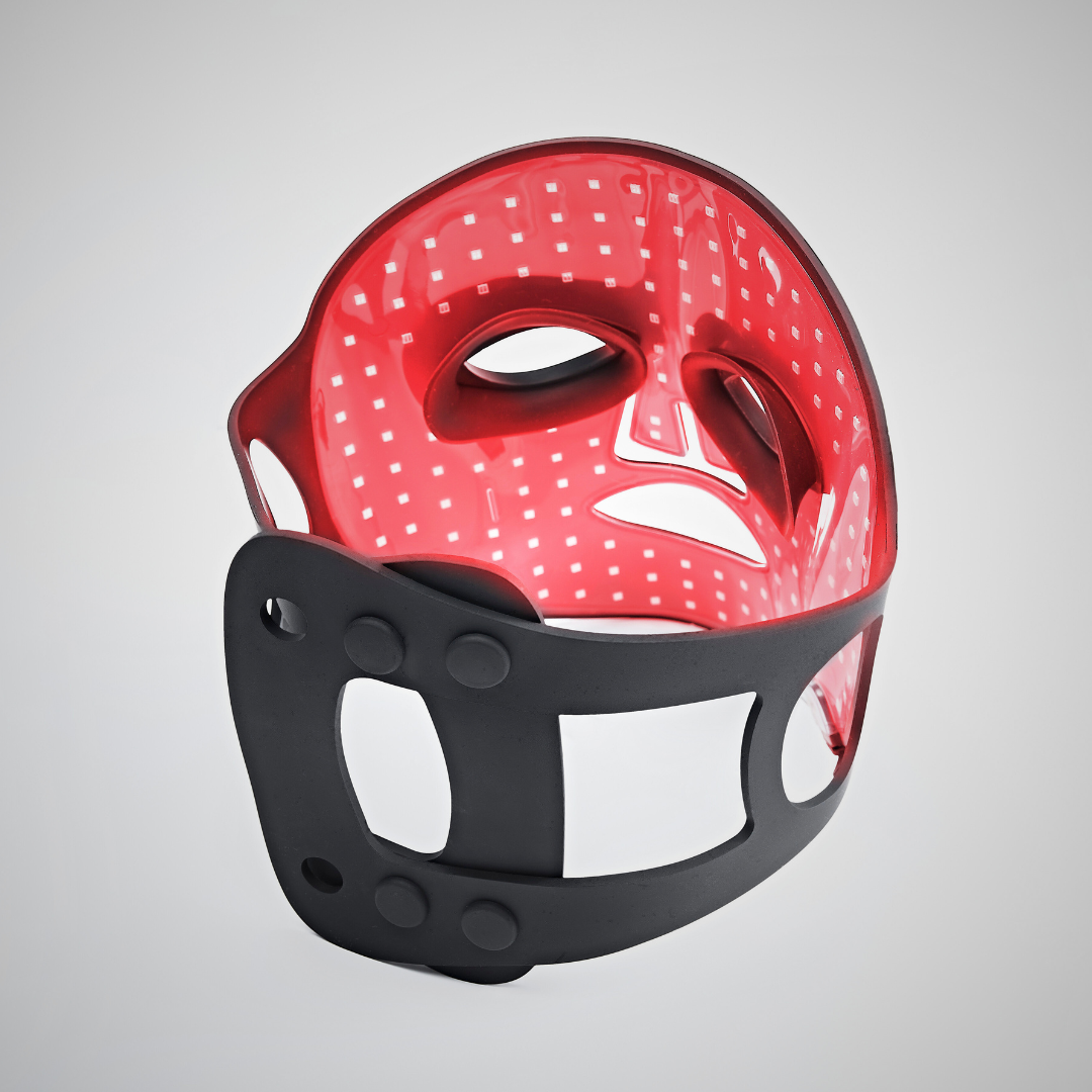 Eco Face proCLEAR LED Mask Jet Black - Red & Near Infrared Light Therapy for Anti-Aging - DestGlow