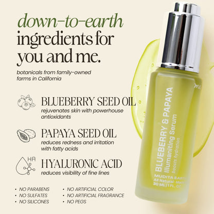 Blueberry &amp; Papaya Illuminating Serum by Mudita Earth
