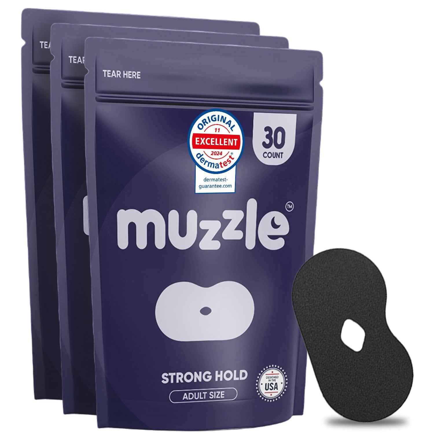 Muzzle® Mouth Tape for Adults (Strong Hold)