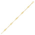 14k Yellow Gold Anklet with Fancy Diamond Shape Filigree Stations by Bids.com