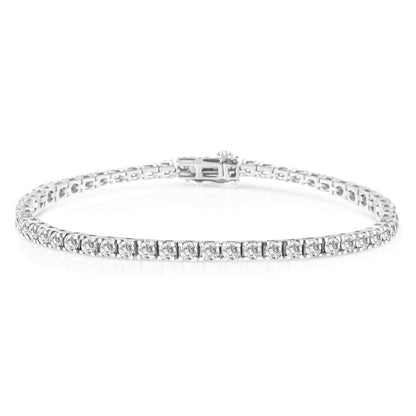 14K White Gold 5.00 Cttw Prong Set Lab Grown Round Diamond Classic Tennis Bracelet (F-G Color, VS2-SI1 Clarity) - 7.25" by Bids.com