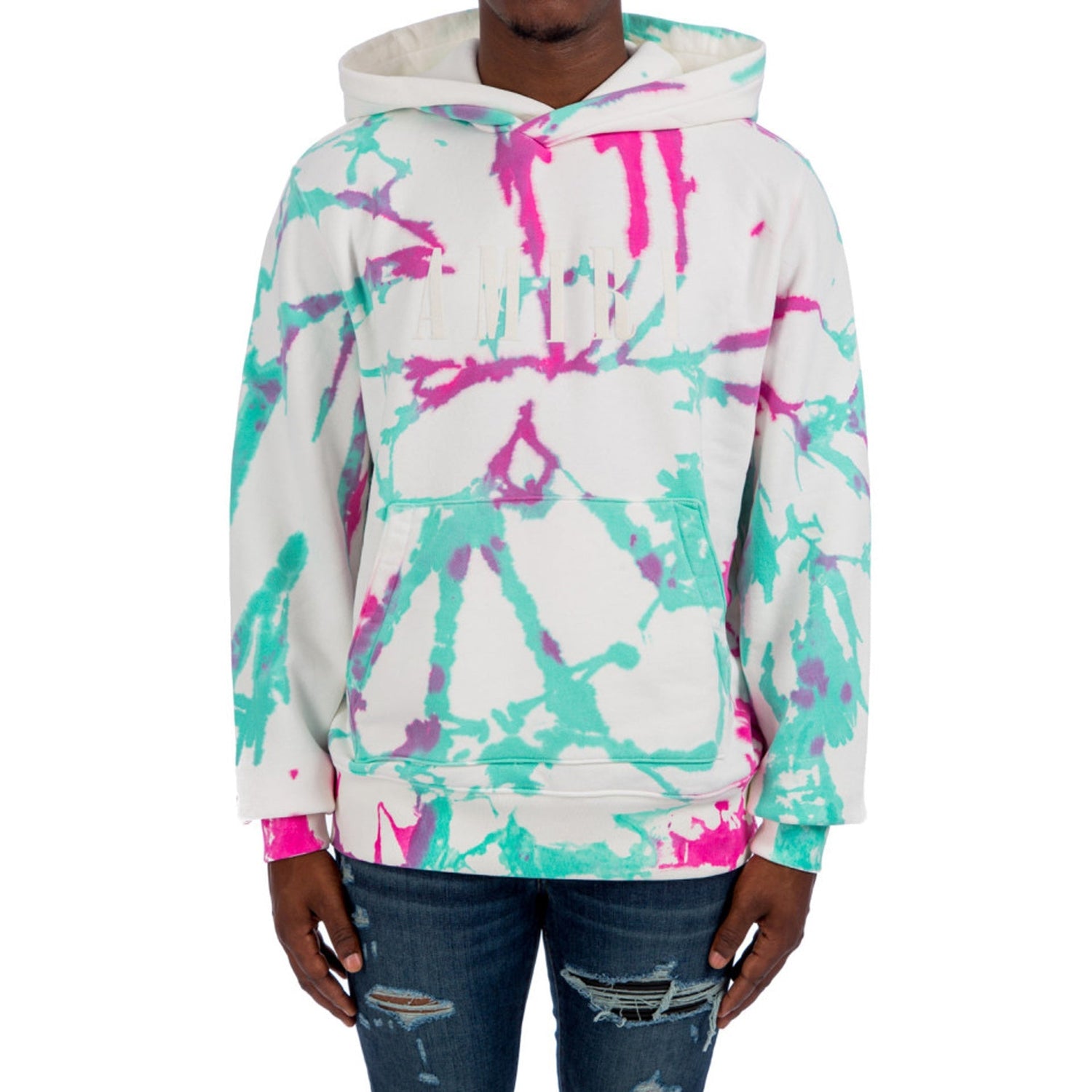 Amiri Logo Tie-Dye Hoodie Sweatshirt Men by Luosophy
