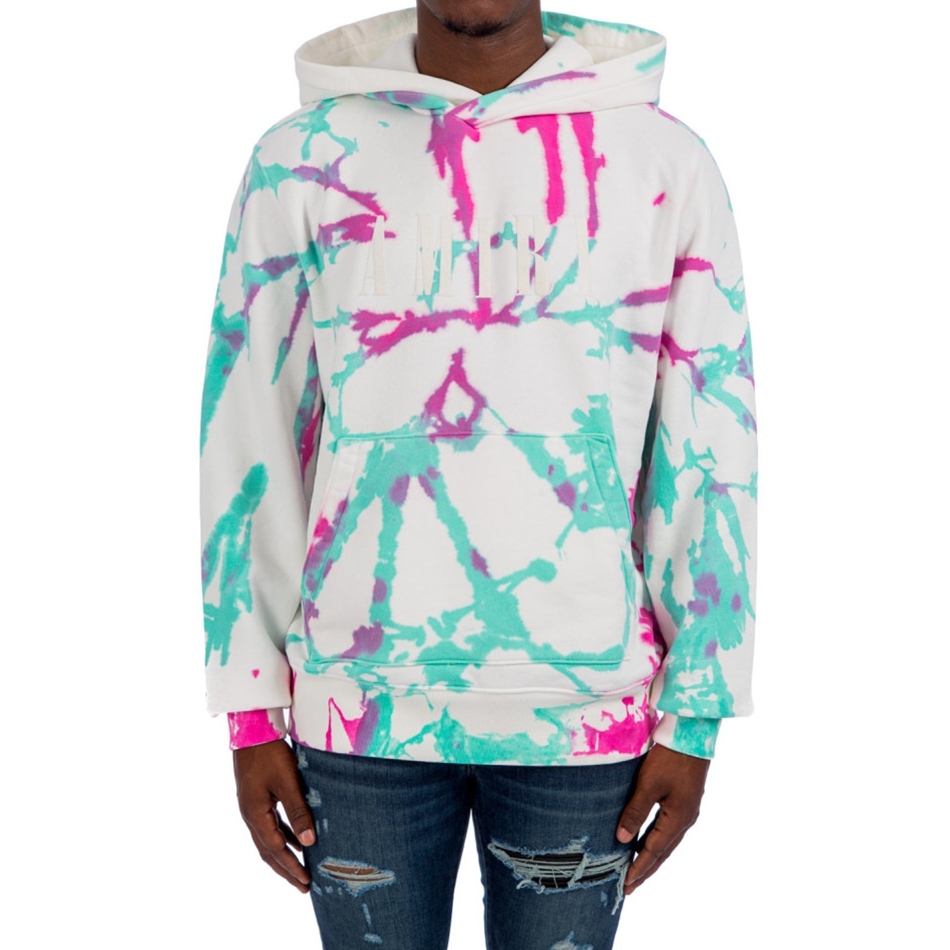 Amiri Logo Tie-Dye Hoodie Sweatshirt Men by Luosophy