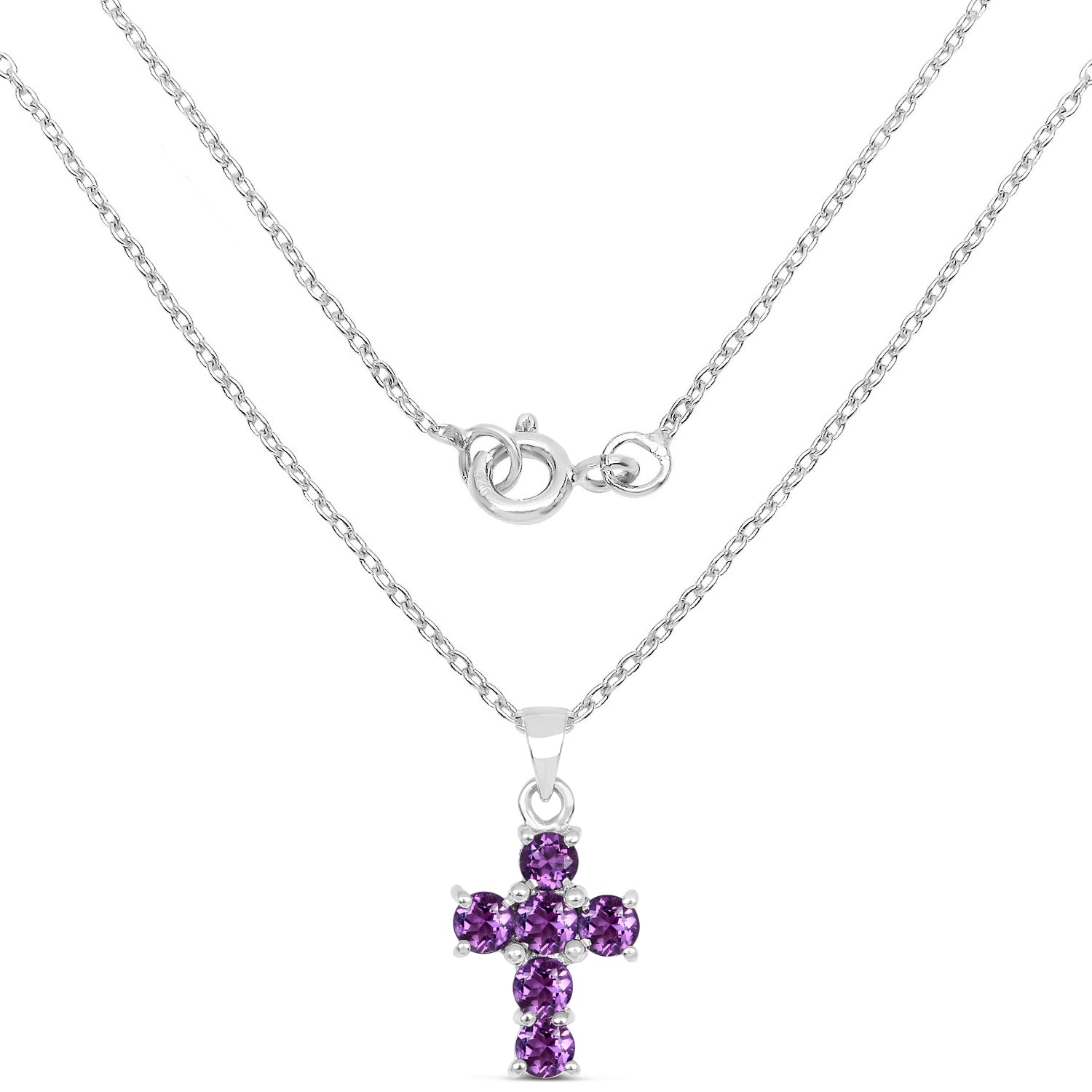 1.44 Carat Genuine Amethyst .925 Sterling Silver Pendant  DestGlow