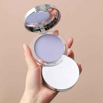 Gel-Like Formula Oil-Control Primer &amp; Setting Powder, Polvos Compactos Matte Powder for Silky Blurring Oil Control, Lavender Blurring Powder