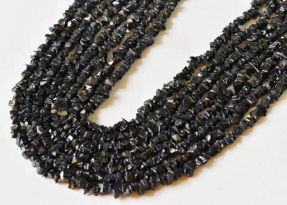 Uncut Blue Sandstone  Crystal Chip Beads Raw Gemstone Uncut Beads Necklace  DestGlow