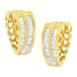 10K Yellow Gold 1/2 cttw Diamond Huggy Heart Hoop Earrings (I-J Clarity, I2-I3 Color) by Bids.com