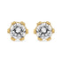 14K White Gold 1/2 Cttw Round Diamond Crown Stud Earring (I-J Color, I1-I2 Clarity) by Bids.com