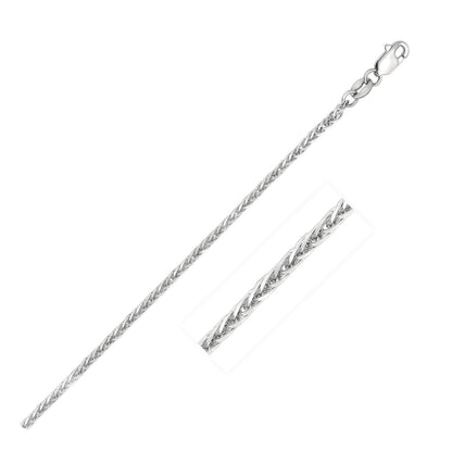 14k White Gold 1.8mm Square Wheat Chain by Bids.com
