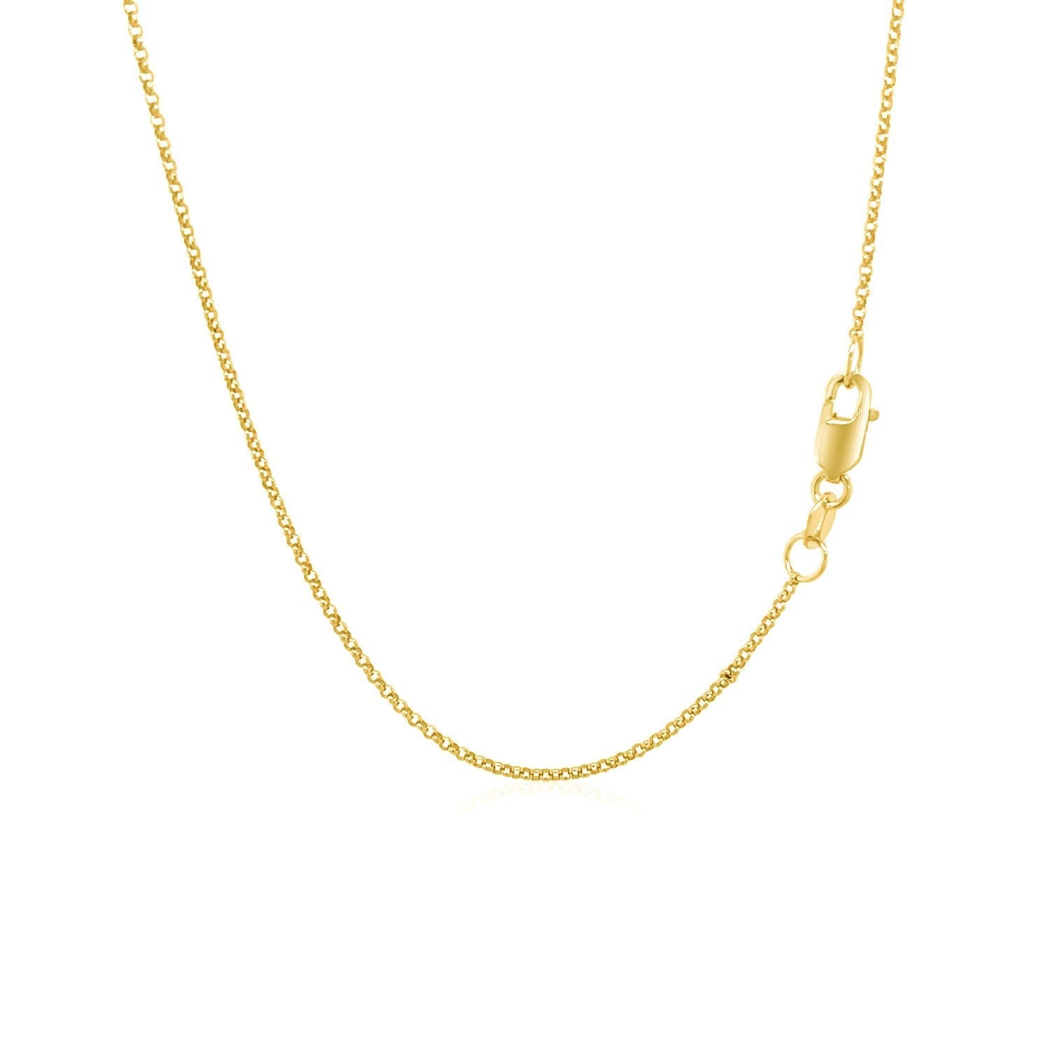 14k Yellow Gold Diamond Cut Rolo Chain 1.1mm by Bids.com