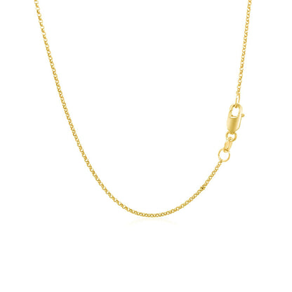 14k Yellow Gold Diamond Cut Rolo Chain 1.1mm by Bids.com