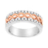 10K White and Rose Gold 1/3 Cttw Diamond Split Shank and Infinity Ribbon Band Ring (I-J Color, I1-I2 Clarity) - Size 6 by Bids.com