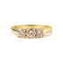 10K Yellow Gold 1.00 Cttw Champagne Diamond 3-Stone Band Ring (J-K Color, I1-I2 Clarity) - Size 7 by Bids.com