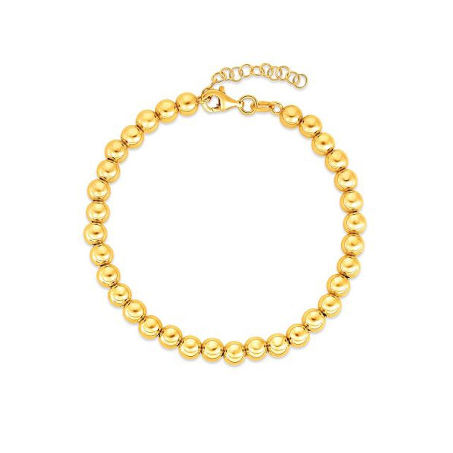 14k Yellow Gold Bead Chain Necklace(5mm) by Bids.com