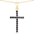 0.60 Carat Genuine Blue Sapphire 14K Yellow Gold Pendant  DestGlow