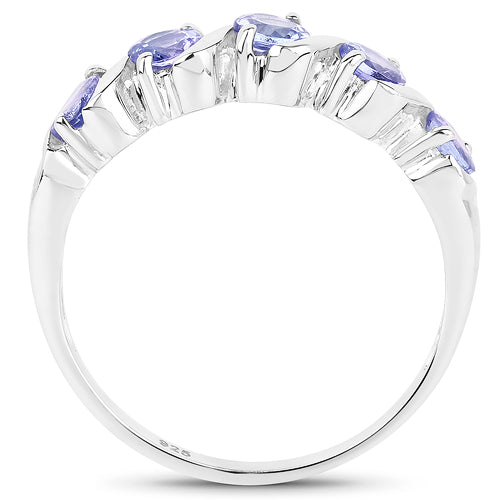 1.15 Carat Genuine Tanzanite .925 Sterling Silver Ring by Bids.com