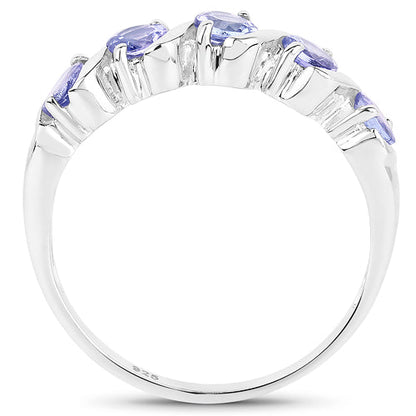 1.15 Carat Genuine Tanzanite .925 Sterling Silver Ring by Bids.com