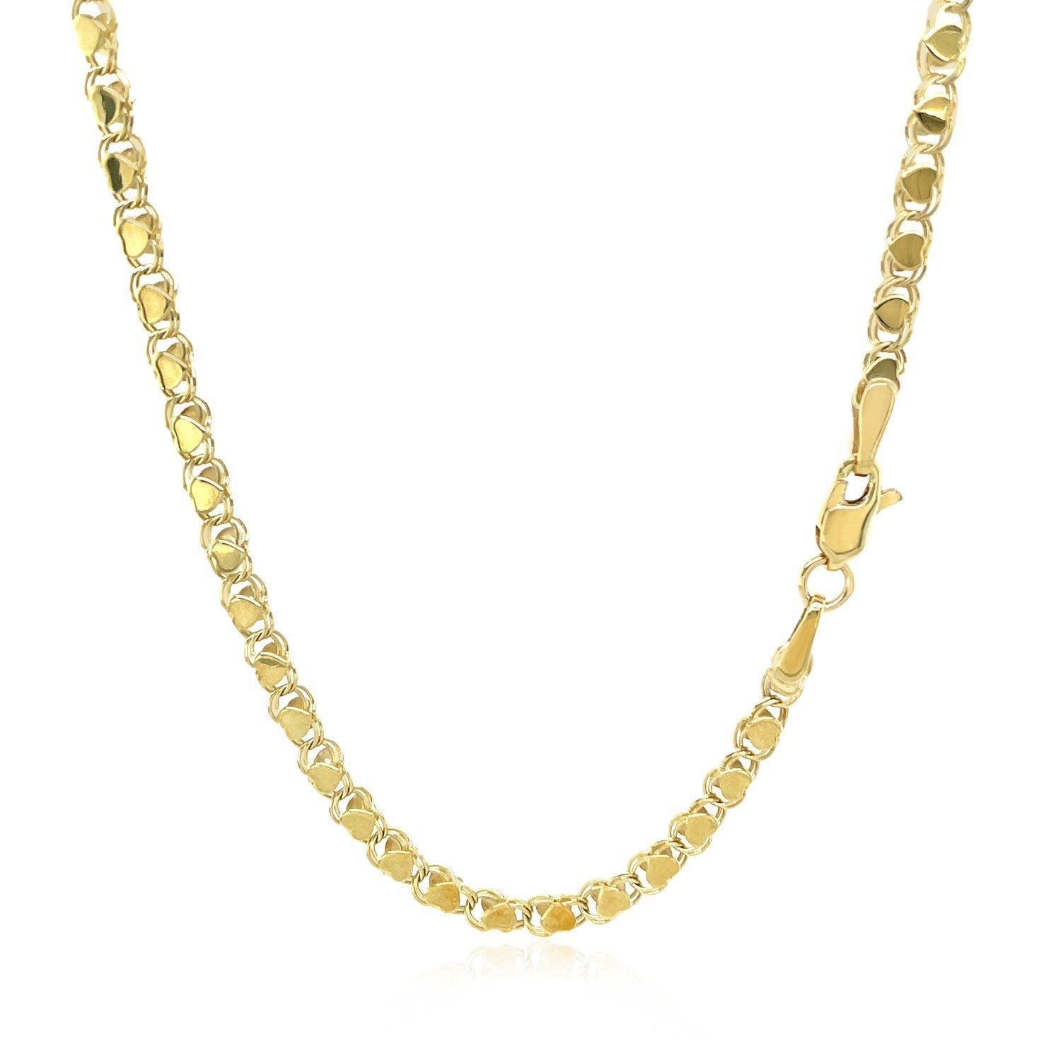 2.9mm 14k Yellow Gold Heart Chain by Bids.com