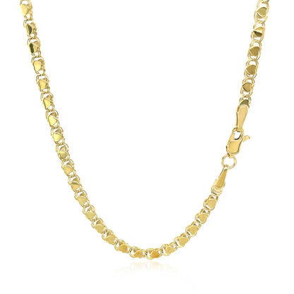 2.9mm 14k Yellow Gold Heart Chain by Bids.com