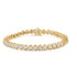 10K Yellow Gold 3 cttw Round-Cut Diamond Spiral Link 7.50" Bracelet (I-J Color, I1-I2 Clarity) by Bids.com