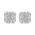 .925 Sterling Silver Round-Cut Diamond Accent Swirl Square Knot Stud Earrings (H-I Color, I2-I3 Clarity)  DestGlow