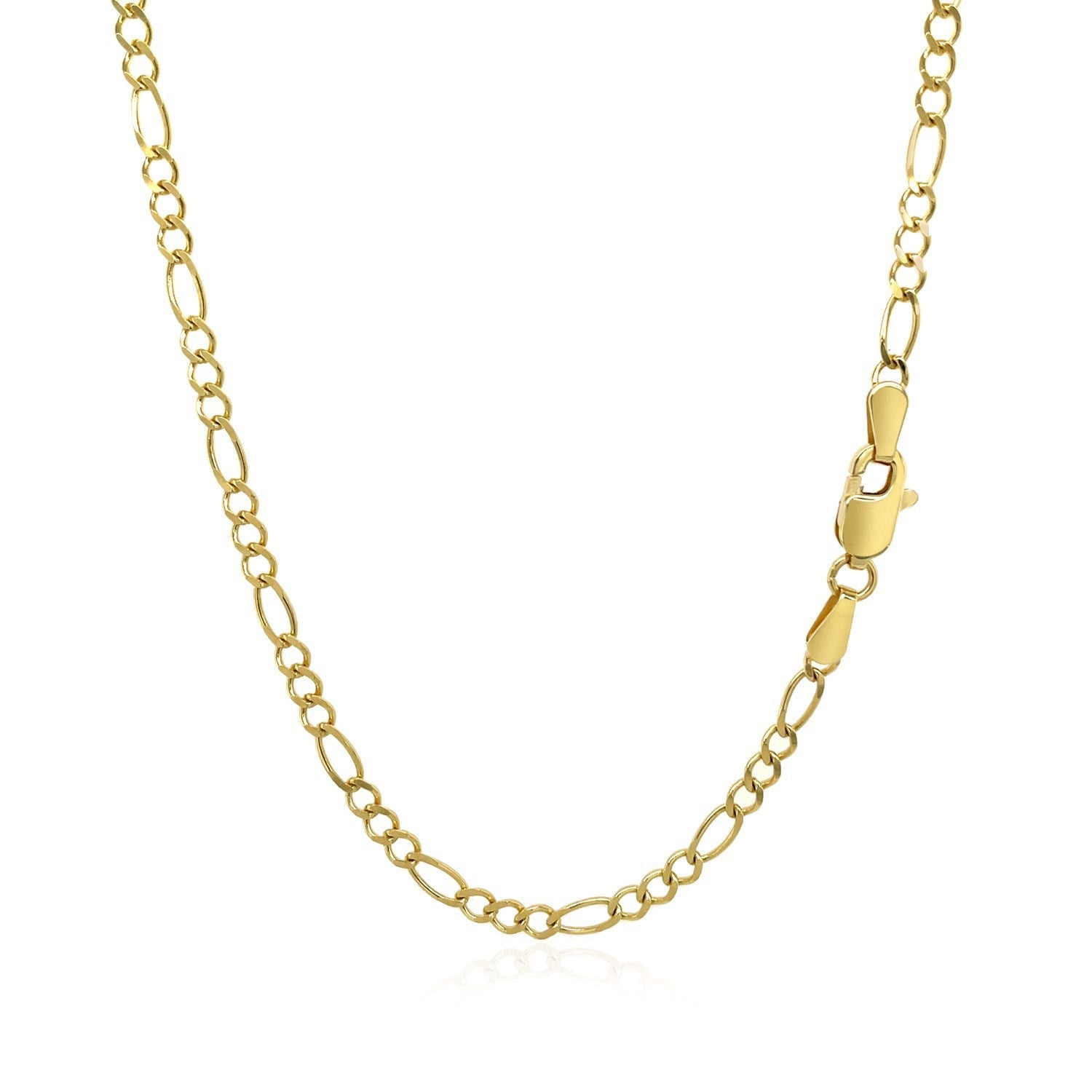 3.0mm 10k Yellow Gold Solid Figaro Chain by Bids.com