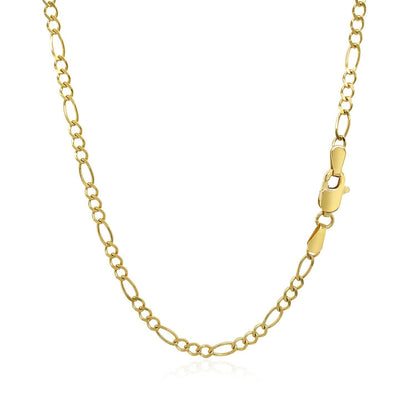 3.0mm 10k Yellow Gold Solid Figaro Chain by Bids.com