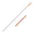 14k Rose Gold Round Cable Link Chain (1.25 mm) by Bids.com
