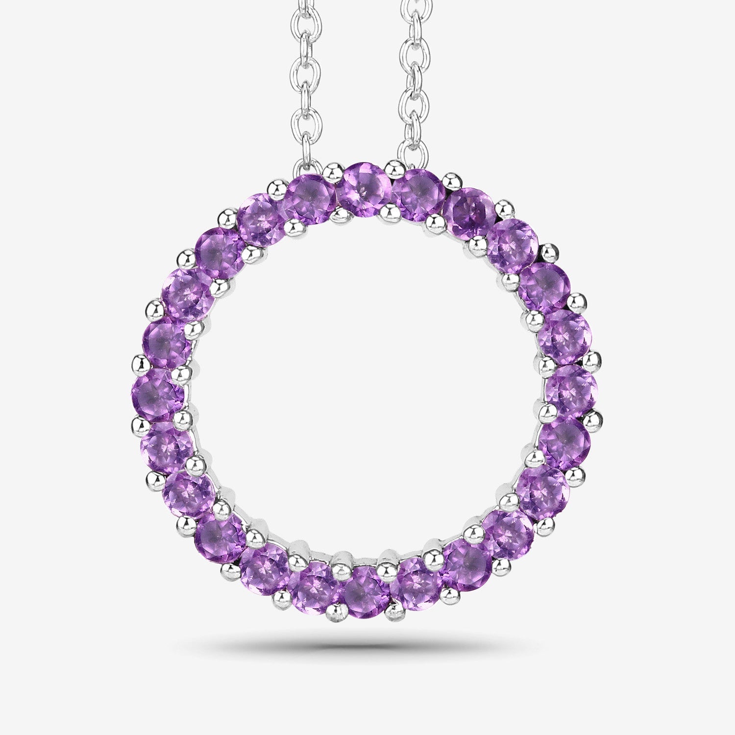 0.72 Carat Genuine Amethyst .925 Sterling Silver Pendant  DestGlow