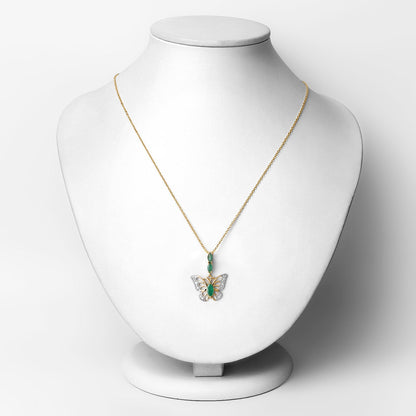 0.72 Carat Genuine Emerald and White Zircon .925 Sterling Silver Pendant by Bids.com