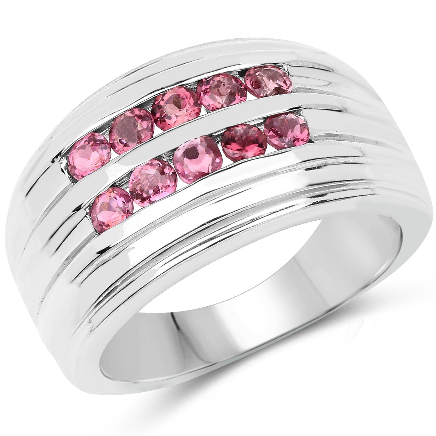 1.00 Carat Genuine Pink Tourmaline .925 Sterling Silver Ring by Bids.com