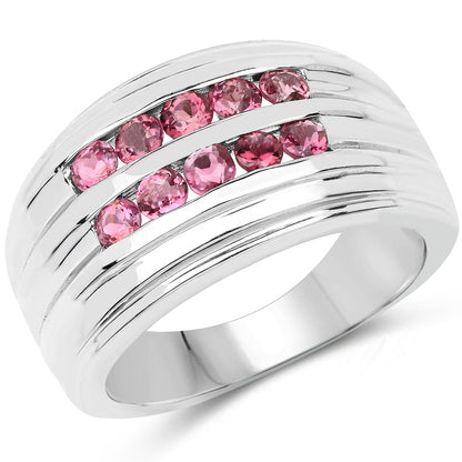 1.00 Carat Genuine Pink Tourmaline .925 Sterling Silver Ring by Bids.com
